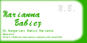 marianna babicz business card